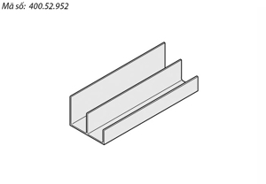 Ray đôi dẫn hướng dưới 2500mm Häfele 400.52.952