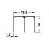 Ray đôi dẫn hướng trên màu đen dài 6000mm Hafele 403.75.390