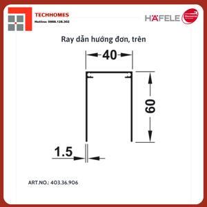 Ray đơn dẫn hướng trên dài 6050mm MS: 403.36.906