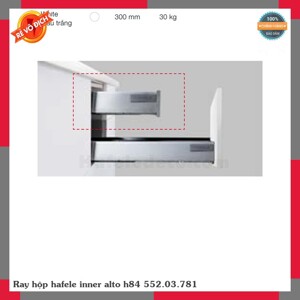 Ray hộp Alto Hafele màu trắng 84x300mm 552.03.781