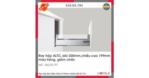 Ray hộp Alto Hafele màu trắng 199x300mm 552.03.791