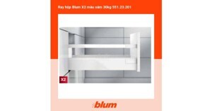 Ray hộp Blum X2 màu xám 30kg 551.23.201