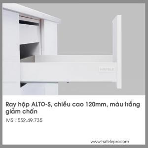 Ray hộp Hafele S3 chức năng giảm chấn màu trắng 552.49.735