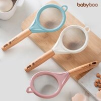 Rây lọc cháo Babyboo chất liệu inox tay cầm cán gỗ cho bé chắc chắn