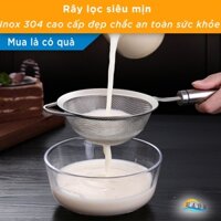 Rây Lọc Siêu Mịn Inox 304 Cao Cấp - Lọc Cháo, Sữa Bột, Đậu Nành, Bột, Đa Năng SSGP