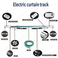 Ray rèm tự động Full phụ kiện cho động cơ rèm Dooya - Xiaomi - Tuya - Ewelink... bát bắt trần