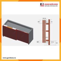 Ray trượt cửa lùa treo cánh phủ khung GR69.2B