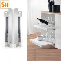 Ray trượt giảm chấn 3 tầng gắn đáy tủ bếp tủ rượu BG045