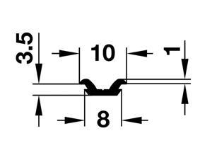 Ray trượt trên Hafele 3m 404.09.163