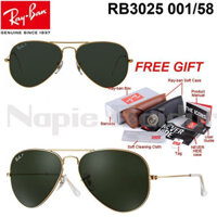 Rayban Aviator 100% gốc luxottica Italy RB3025 Vàng 001/58