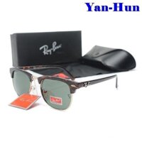 Rayban Kính mát chính hãng cho nam nữ clubmaster màu xanh lá theo xu hướng thời trang