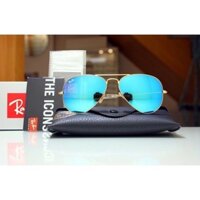 Rayban Kính mát du lịch thời trang tráng gương màu xanh dương vàng cho Nam Nữ Aviator RB3025 chính hãng