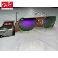 RAYBAN Kính Mát Phi Công Gọng Vàng Tím Rb3025 58Mm 112 / 68F