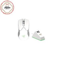 Razer Gaming Mouse Viper Ultimate Mercury White, high-speed wireless, lightweight 74g, with Focus+ sensor, 20000 DPI optical switch, 8 buttons, and charging stand, with Chroma. [Japanese official distributor warranty] RZ01-03050400-R3M1