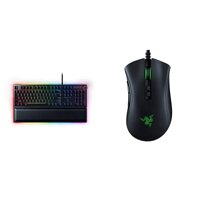 Razer Huntsman Elite Gaming Keyboard: Fastest Keyboard Switches Ever - Clicky Optical Switches - Classic Black & DeathAdder v2 Gaming Mouse: 20K DP...