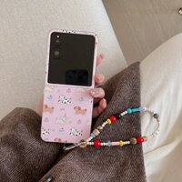 Razr2024 Vỏ Cho Motorola Razr 50 Ultra Razr Plus 2024 DIY IMD Bánh Hồng Chó Chống Sốc Vỏ Điện Thoại Di Động