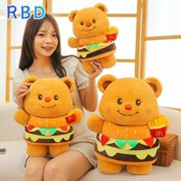 RBD Búp bê sang trọng gấu bơ RBD, Búp bê nhồi bông mềm Hamburger Gối gấu bơ, Đồ chơi gấu bơ hoạt hình sang trọng ngộ nghĩnh Quà tặng trẻ em