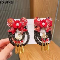 RBI9RXEL Dễ thương Retro Nữ Phong cách Trung Quốc Vải vóc Tang Suit Tua rua Kẹp tóc tết tóc giả Kẹp bên hông Kẹp tóc nơ Phụ kiện tóc