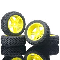 RC 905-8019  Rally Tires & Wheel Rims 4P For HSP 1:10 On-Road Rally Car