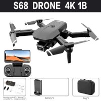 RC Điều khiển từ xa S68 4K gấp gọn Máy bay không người lái Quadcopter Độ cao cố định để chụp ảnh trên không, Mẫu: 1 pin với 2 máy ảnh 4K