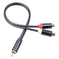 RCA to Dual RCA Cable 11.8 Female to Male 2-Way Transmission for Stereo Male to - Male to 2 Female