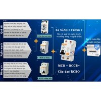 [RCBO 50A] Cầu Dao Chống Giật 50A  RCBO DOBO KOREA đa năng - siêu nhạy 4kA 30mA (Aptomat chống giật) - Hàng tốt