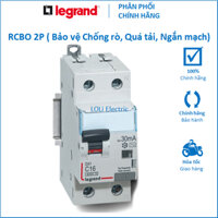 RCBO áp át tô mát aptomat 1 pha 2p chống giật rò quá tải ngắn mạch 6A 10A 16A 20A 25A 32A 30mA Legrand - LOLi Electric