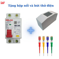Rcbo Áttomat chống giật dòng rò Delixi C63 C40 C32 C25 C20 C16 - Áptomat Dòng 2P - Át tổng gia đình