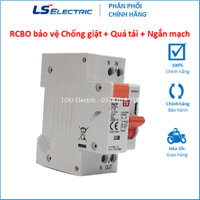 RCBO bảo vệ chống giật quá tải ngắn mạch Aptomat Át tô mát 1 pha 2 cực 2P 3Á 6A 10A 16A 20A 25A 32A 30mA 4.5kA RKP LS