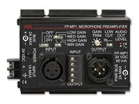RDL FP MP1 Mic Preamp Switchable Internal Phantom Voltage, XLR and Terminal Block Connections - Power Supply Included