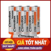 (RẺ-CHẤT) Pin Sạc AA Camelion Mẫu Mới 2700 mAh ( 4 viên Gold) tặng hộp đựng pin