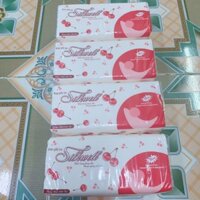 RE Combo 4 gói Khăn giấy rút silkwell 280 tờ Cherry đỏ 45 4