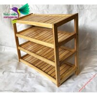 [RẺ MUỐN XỈU] Kệ giày dép gỗ 4 tầng 62cm gỗ thịt tự nhiên