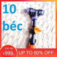 [RẺ NHẤT] 10 Béc tưới cây, phun sương 1 tia nhựa, có van khóa đầu béc, kết nối ống 8mm [GIÁ TỐT]