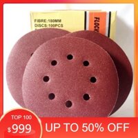 [RẺ NHẤT] 100 tờ giấy nhám tường giấy ráp máy xoa tường 8 lỗ 180mm P40/36 , phụ kiện chà tường, trà tường [GIÁ TỐT]