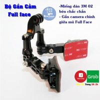 [Rẻ Nhất] Bộ Gắn Cằm Camera Hành Trình GoPro, SJCam, Eken ,02 Bên Chắc Chắn (Tặng Kèm Đế Cong + Keo 3M)