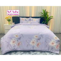 (RẺ NHẤT) Chính hãng THẮNG LỢI - Bộ Drap Chăn Ga Gối Tencel cao cấp Super Win ko nhăn D14