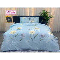 (RẺ NHẤT) Chính hãng THẮNG LỢI - Bộ Drap Chăn Ga Gối Tencel cao cấp Super Win ko nhăn D26