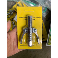 (Rẻ Nhất) Đầu Bơm Mỡ 2 Cánh 6 Chấu , Đầu Vòi Bơm Mỡ Bôi Trơn Áp Suất Cao Dạng Kẹp Khóa Tiện Dụng, Chịu Áp 10000 PSI