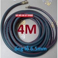 [RẺ NHẤT] Dây hơi cao su bố vải 4m, made in Korea, lỗ 6.5mm, kèm bộ đầu nối nhanh cao cấp [GIÁ TỐT]