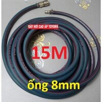 [RẺ NHẤT] Dây hơi cao su bố vải 3-20m, made in Korea, lỗ 8mm, kèm bộ đầu nối nhanh cao cấp[GIÁ TỐT]