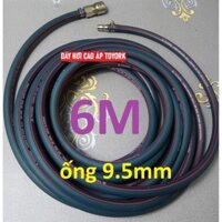 [RẺ NHẤT] Dây hơi cao su bố vải 3m, made in Korea, lỗ 6.5mm, kèm bộ đầu nối nhanh cao cấp [GIÁ TỐT]