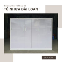 [Rẻ Nhất + Freeship HCM] Tủ quần áo siêu to 6 cánh lùa nhựa Đài Loan tặng hộc âm có khoá an toàn