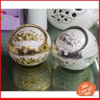 [RẺ NHẤT] Gạt tàn ốc tròn khảm xà cừ hoa trắng/ vàng