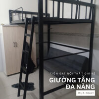 [RẺ NHẤT] Giường sắt 1 tầng trên cao tiết kiệm không gian đủ kích thước NEW 100% Freeship HCM