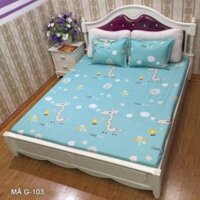 (RẺ NHẤT SÀI GÒN)Bộ ga gối poly Drap 1m6x2m mã hàng M08