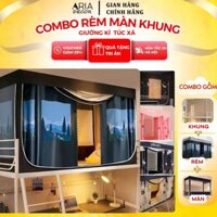 [RẺ NHẤT SÀN] Combo khung màn kèm rèm che giường tầng ký túc xá, giường sinh viên chống muỗi, tạo không gian riêng tư