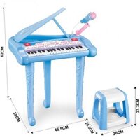 (RẺ NHẤT SÀN) Đồ chơi đánh đàn organ có ghế ngồi dành cho bé trai và gái âm thanh chuẩn, kích thước 38x46x62cm siêu đẹp