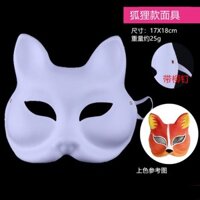 [Rẻ Nhất] set 10c Mặt nạ giấy bồi Linh Miêu, mặt nạ cáo hay mèo Gồm mặt nạ giấy bồi và giây đeo