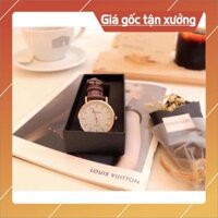Rẻ Nhất Shopee Đồng Hồ Nữ Dây Da Cao Cấp Geneva Platinum Khung Thép Không Gỉ Mạ Vàng Ánh Kim Tinh Xảo